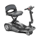 Silver Color of EV-Rider Transport AF + Auto Folding Lightweight Travel Mobility Scooter