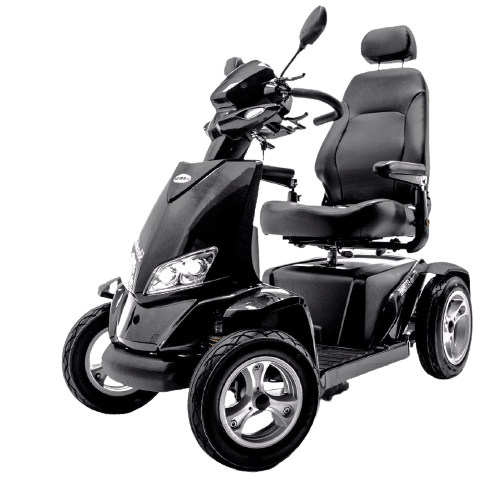 Merits Silverado Extreme mobility scooter in profile view