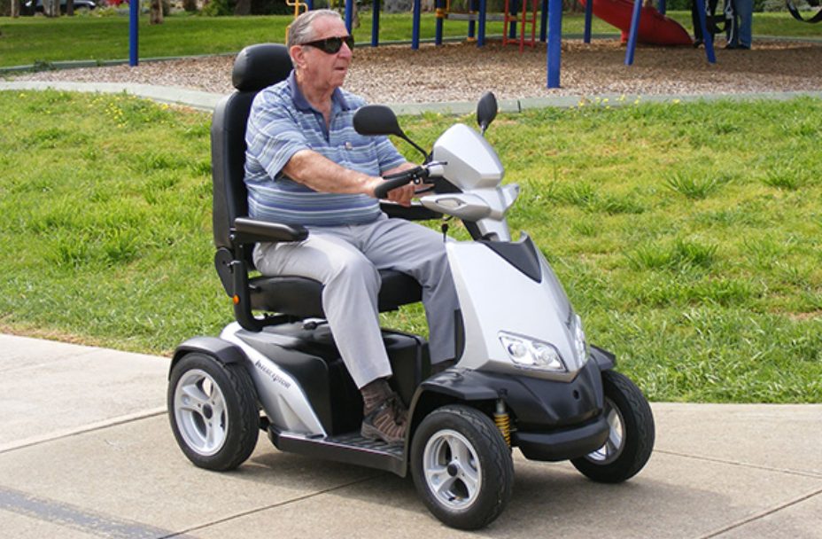 Merits Silverado Extreme all-terrain mobility scooter in action
