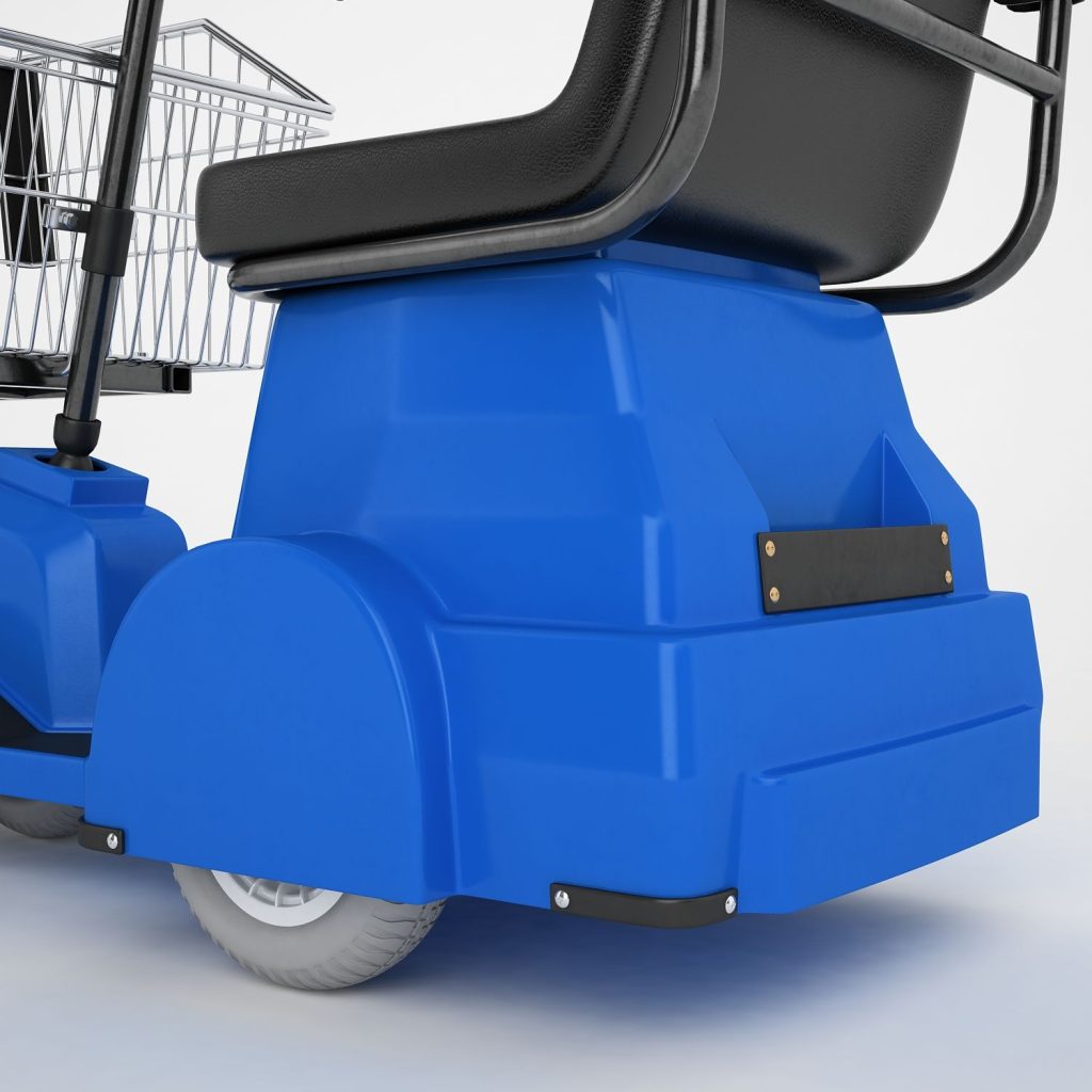 EZ Shopper 8000 rear wheel close up