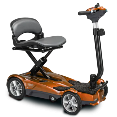 Gold Color of EV-Rider Transport 4AF Folding Lightweight Travel Mobility Scooter