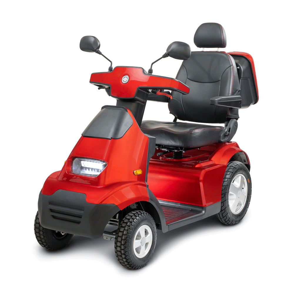 Afiscooter S4 Red Semi Side View