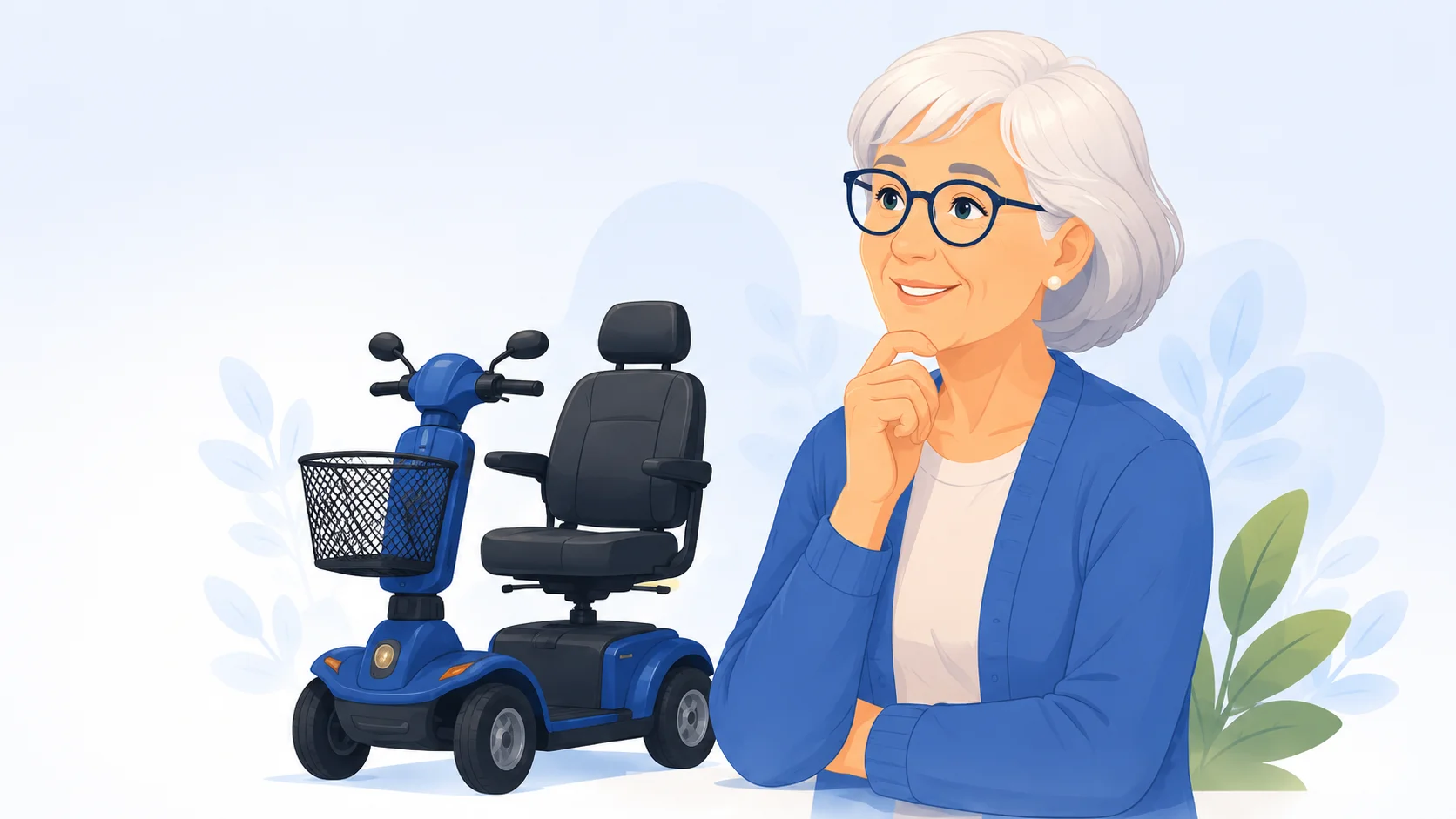 Heavy Duty Mobility — friendly customer with mobility scooter